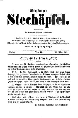 Würzburger Stechäpfel Freitag 28. März 1862