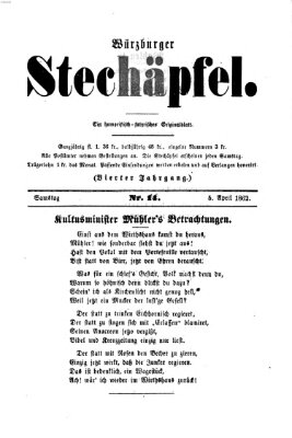 Würzburger Stechäpfel Samstag 5. April 1862