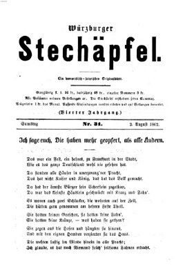 Würzburger Stechäpfel Samstag 2. August 1862