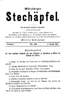 Würzburger Stechäpfel Samstag 9. August 1862