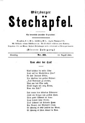 Würzburger Stechäpfel Samstag 16. August 1862