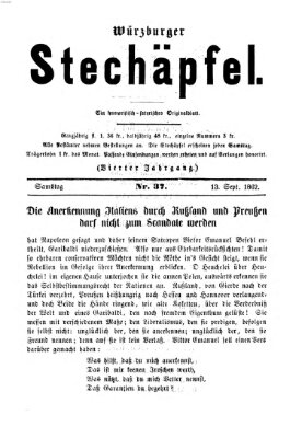 Würzburger Stechäpfel Samstag 13. September 1862