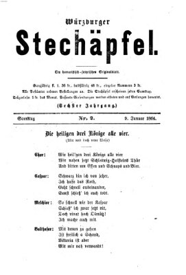 Würzburger Stechäpfel Samstag 9. Januar 1864