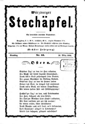 Würzburger Stechäpfel Samstag 26. März 1864