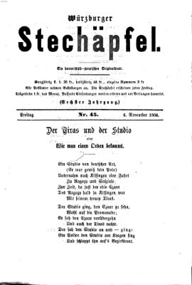 Würzburger Stechäpfel Freitag 4. November 1864