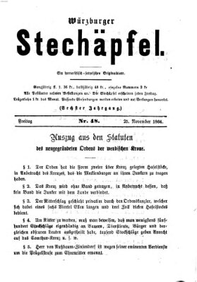 Würzburger Stechäpfel Freitag 25. November 1864