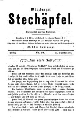 Würzburger Stechäpfel Freitag 30. Dezember 1864