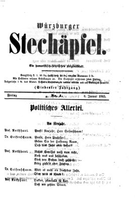 Würzburger Stechäpfel Freitag 6. Januar 1865