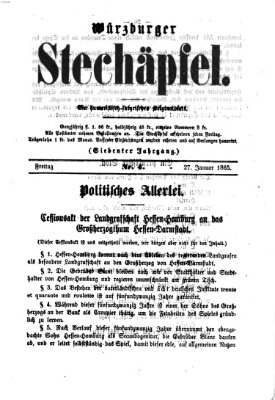 Würzburger Stechäpfel Freitag 27. Januar 1865