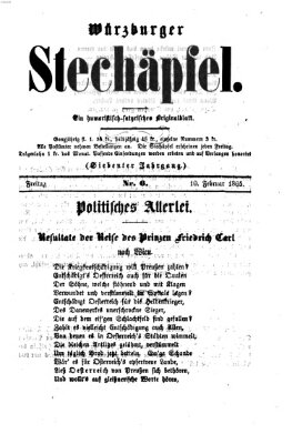 Würzburger Stechäpfel Freitag 10. Februar 1865