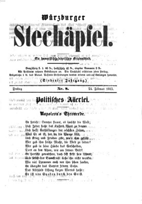 Würzburger Stechäpfel Freitag 24. Februar 1865