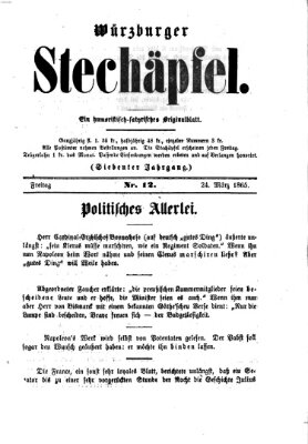 Würzburger Stechäpfel Freitag 24. März 1865