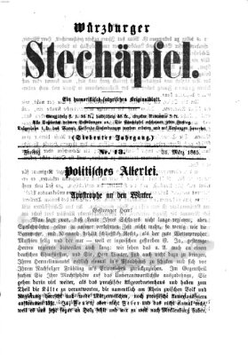 Würzburger Stechäpfel Freitag 31. März 1865