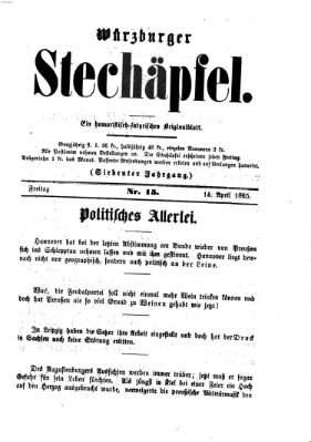 Würzburger Stechäpfel Freitag 14. April 1865