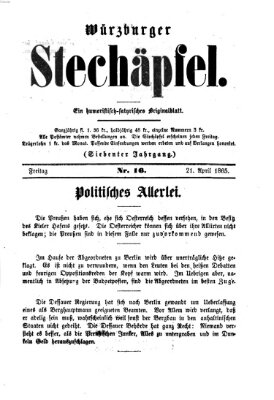 Würzburger Stechäpfel Freitag 21. April 1865