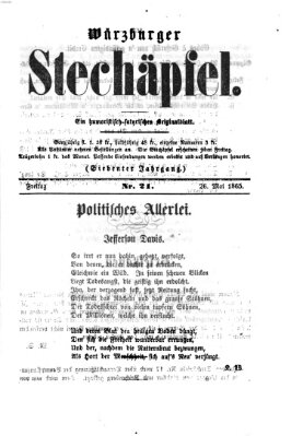 Würzburger Stechäpfel Freitag 26. Mai 1865