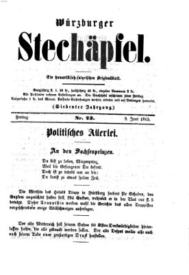 Würzburger Stechäpfel Freitag 9. Juni 1865