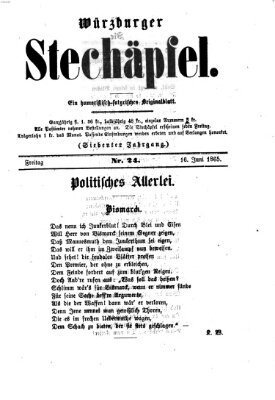 Würzburger Stechäpfel Freitag 16. Juni 1865