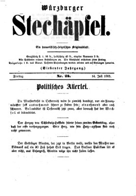 Würzburger Stechäpfel Freitag 14. Juli 1865