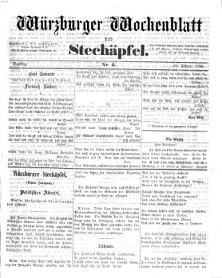 Würzburger Wochenblatt und Stechäpfel (Würzburger Stechäpfel) Samstag 10. Februar 1866