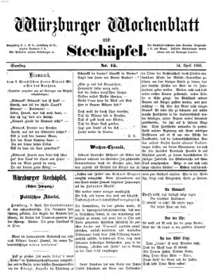 Würzburger Wochenblatt und Stechäpfel (Würzburger Stechäpfel) Samstag 14. April 1866