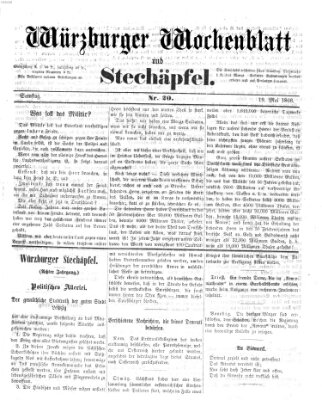 Würzburger Wochenblatt und Stechäpfel (Würzburger Stechäpfel) Samstag 19. Mai 1866