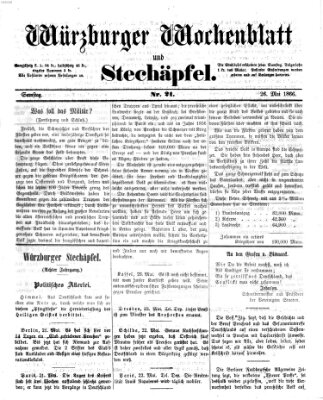 Würzburger Wochenblatt und Stechäpfel (Würzburger Stechäpfel) Samstag 26. Mai 1866