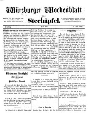 Würzburger Wochenblatt und Stechäpfel (Würzburger Stechäpfel) Samstag 2. Juni 1866