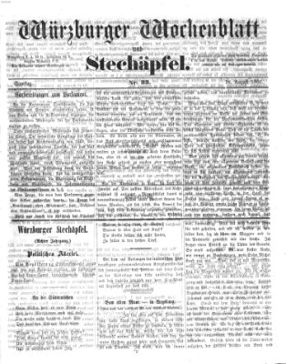 Würzburger Wochenblatt und Stechäpfel (Würzburger Stechäpfel) Samstag 18. August 1866