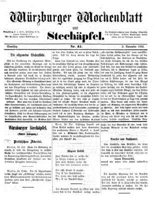 Würzburger Wochenblatt und Stechäpfel (Würzburger Stechäpfel) Samstag 3. November 1866