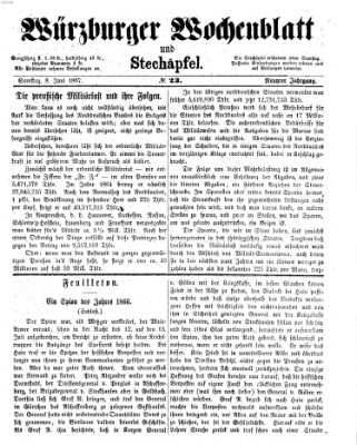 Würzburger Wochenblatt und Stechäpfel (Würzburger Stechäpfel) Samstag 8. Juni 1867