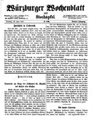 Würzburger Wochenblatt und Stechäpfel (Würzburger Stechäpfel) Samstag 29. Juni 1867