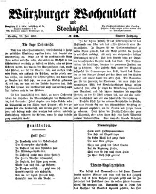 Würzburger Wochenblatt und Stechäpfel (Würzburger Stechäpfel) Samstag 27. Juli 1867