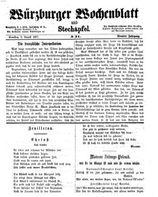 Würzburger Wochenblatt und Stechäpfel (Würzburger Stechäpfel) Samstag 3. August 1867