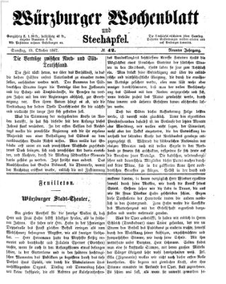 Würzburger Wochenblatt und Stechäpfel (Würzburger Stechäpfel) Samstag 19. Oktober 1867