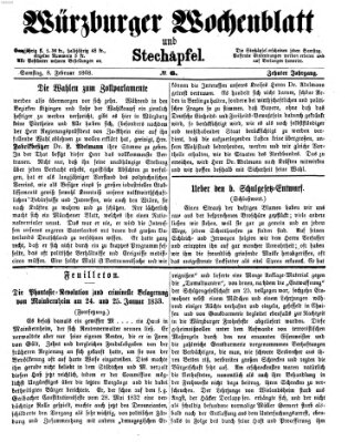 Würzburger Wochenblatt und Stechäpfel (Würzburger Stechäpfel) Samstag 8. Februar 1868