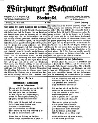 Würzburger Wochenblatt und Stechäpfel (Würzburger Stechäpfel) Samstag 16. Mai 1868