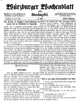 Würzburger Wochenblatt und Stechäpfel (Würzburger Stechäpfel) Samstag 18. Juli 1868