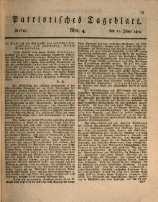 Patriotisches Tageblatt Freitag 11. Januar 1805