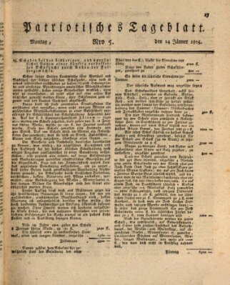 Patriotisches Tageblatt Montag 14. Januar 1805