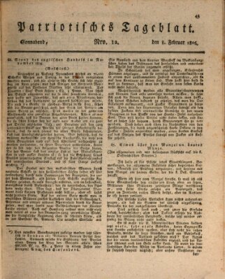 Patriotisches Tageblatt Freitag 8. Februar 1805