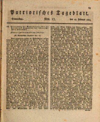 Patriotisches Tageblatt Donnerstag 28. Februar 1805