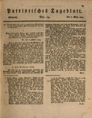 Patriotisches Tageblatt Mittwoch 6. März 1805