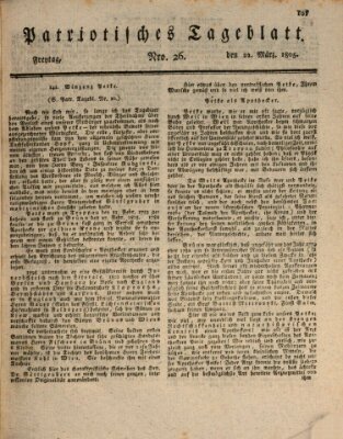 Patriotisches Tageblatt Freitag 22. März 1805