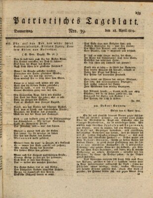 Patriotisches Tageblatt Donnerstag 18. April 1805