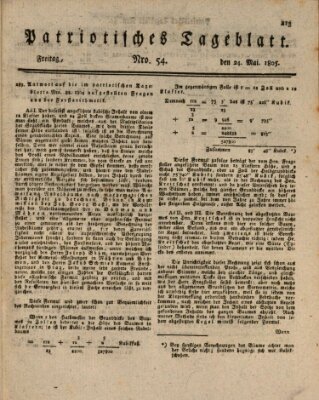 Patriotisches Tageblatt Freitag 24. Mai 1805