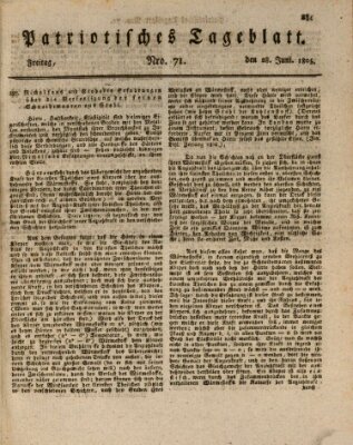 Patriotisches Tageblatt Freitag 28. Juni 1805