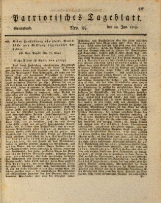 Patriotisches Tageblatt Samstag 29. Juni 1805