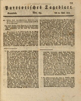 Patriotisches Tageblatt Samstag 29. Juni 1805