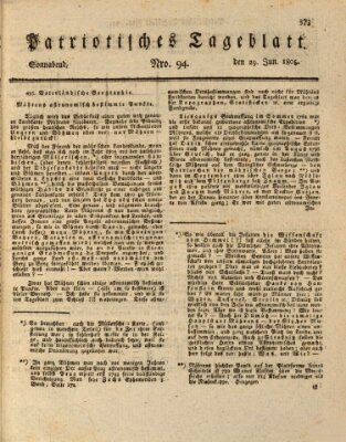 Patriotisches Tageblatt Samstag 29. Juni 1805